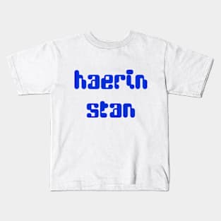 New Jeans Newjeans Haerin stan typography | Morcaworks Kids T-Shirt